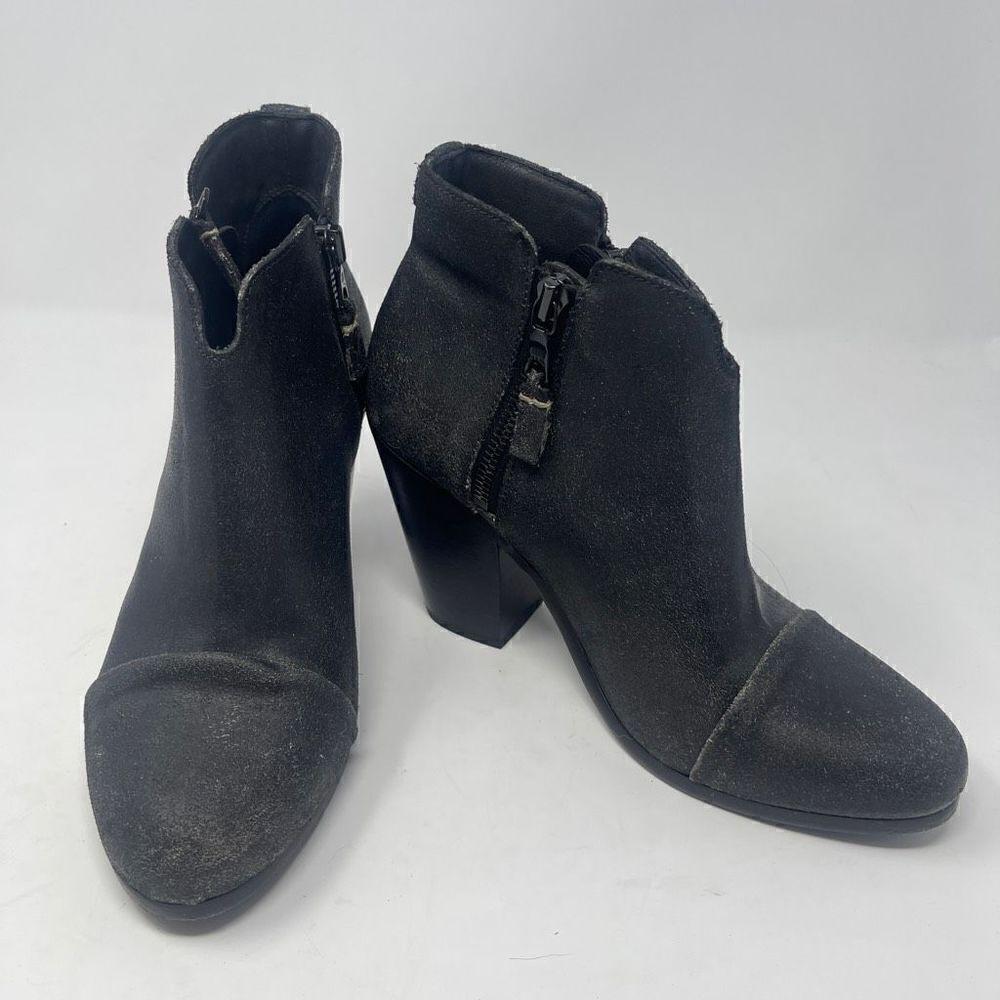 Rag & Bone Suede Coated Margot Boot - Black Sz 37… - image 2